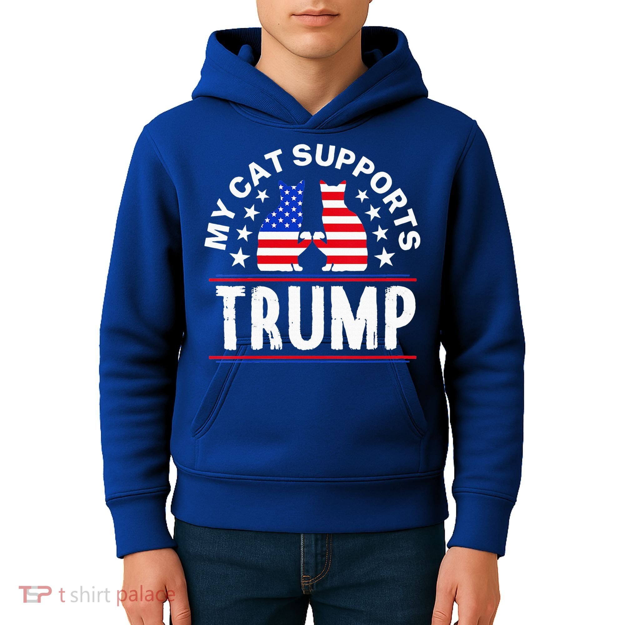 My Cat Supports Trump Kids Hoodie