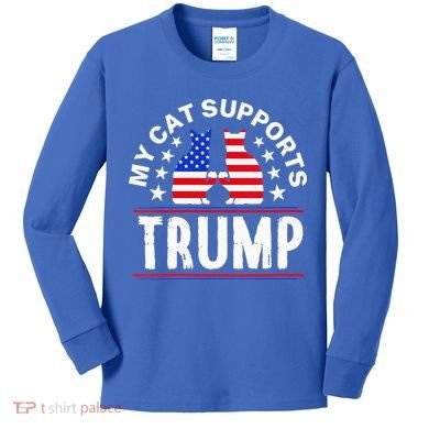 My Cat Supports Trump Kids Long Sleeve Shirt