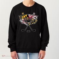 Maryland Crab State Pride Flag Gift Ice Hockey And Blue Crab Gift Women's Sweatshirt thumb 0