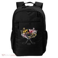Maryland Crab State Pride Flag Gift Ice Hockey And Blue Crab Gift Backpack thumb 0
