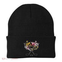 Maryland Crab State Pride Flag Gift Ice Hockey And Blue Crab Gift Beanie thumb 0
