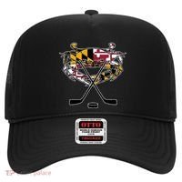 Maryland Crab State Pride Flag Gift Ice Hockey And Blue Crab Gift Hat thumb 0