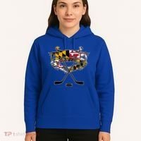 Maryland Crab State Pride Flag Gift Ice Hockey And Blue Crab Gift Hoodie thumb 5