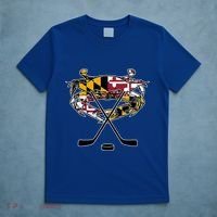 Maryland Crab State Pride Flag Gift Ice Hockey And Blue Crab Gift T-Shirt thumb 5