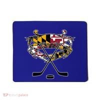 Maryland Crab State Pride Flag Gift Ice Hockey And Blue Crab Gift Mousepad thumb 0