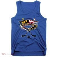 Maryland Crab State Pride Flag Gift Ice Hockey And Blue Crab Gift Tank Top thumb 0