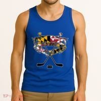 Maryland Crab State Pride Flag Gift Ice Hockey And Blue Crab Gift Tank Top thumb 3