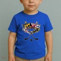 Maryland Crab State Pride Flag Gift Ice Hockey And Blue Crab Gift Toddler T-Shirt thumb 2