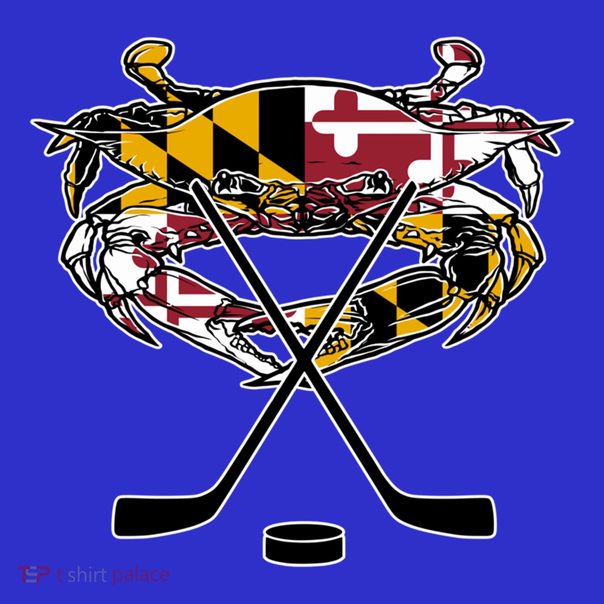 Maryland Crab State Pride Flag Gift Ice Hockey And Blue Crab Gift Toddler T-Shirt