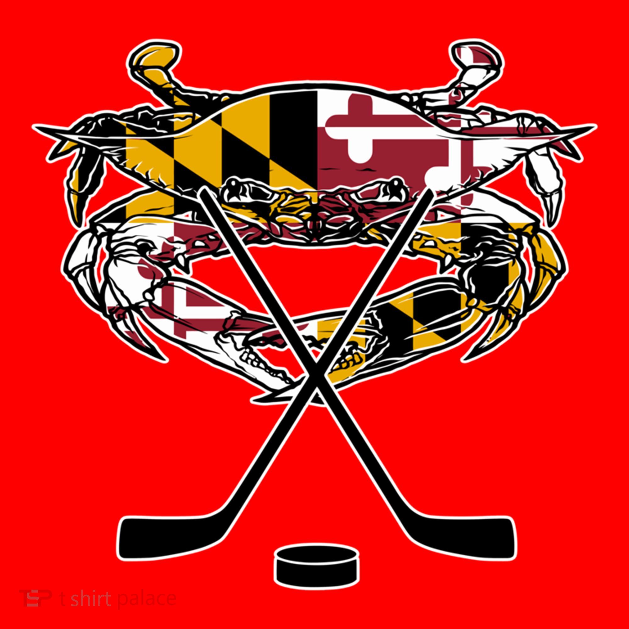 Maryland Crab State Pride Flag Gift Ice Hockey And Blue Crab Gift Santa Hat