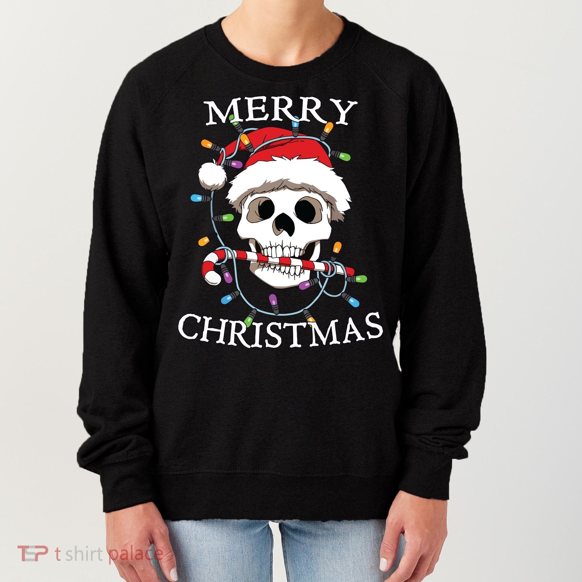 Merry Christmas Skull Skeleton Women's Sweatshirt