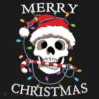 Merry Christmas Skull Skeleton Long Sleeve Shirt thumb 2