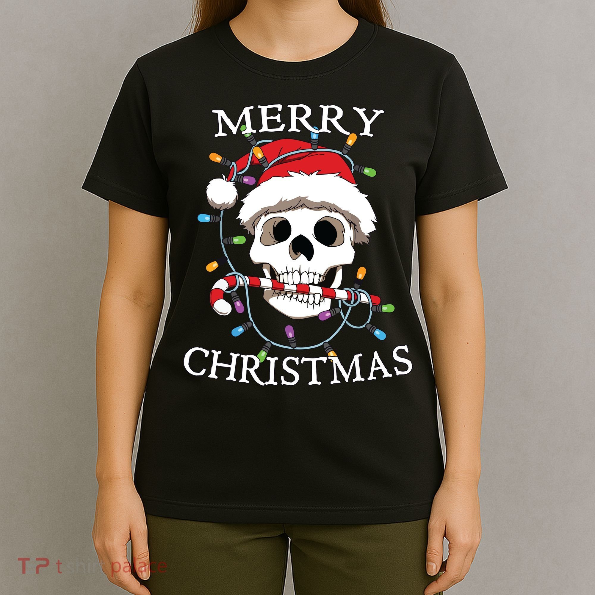 Merry Christmas Skull Skeleton T-Shirt