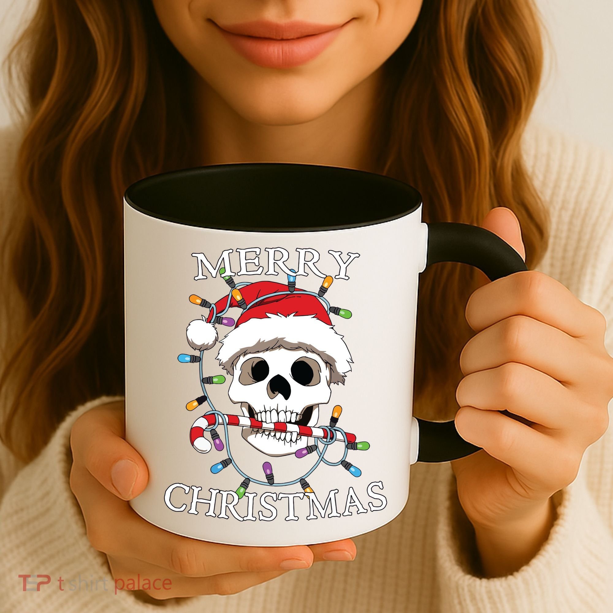 Merry Christmas Skull Skeleton Coffee Mug