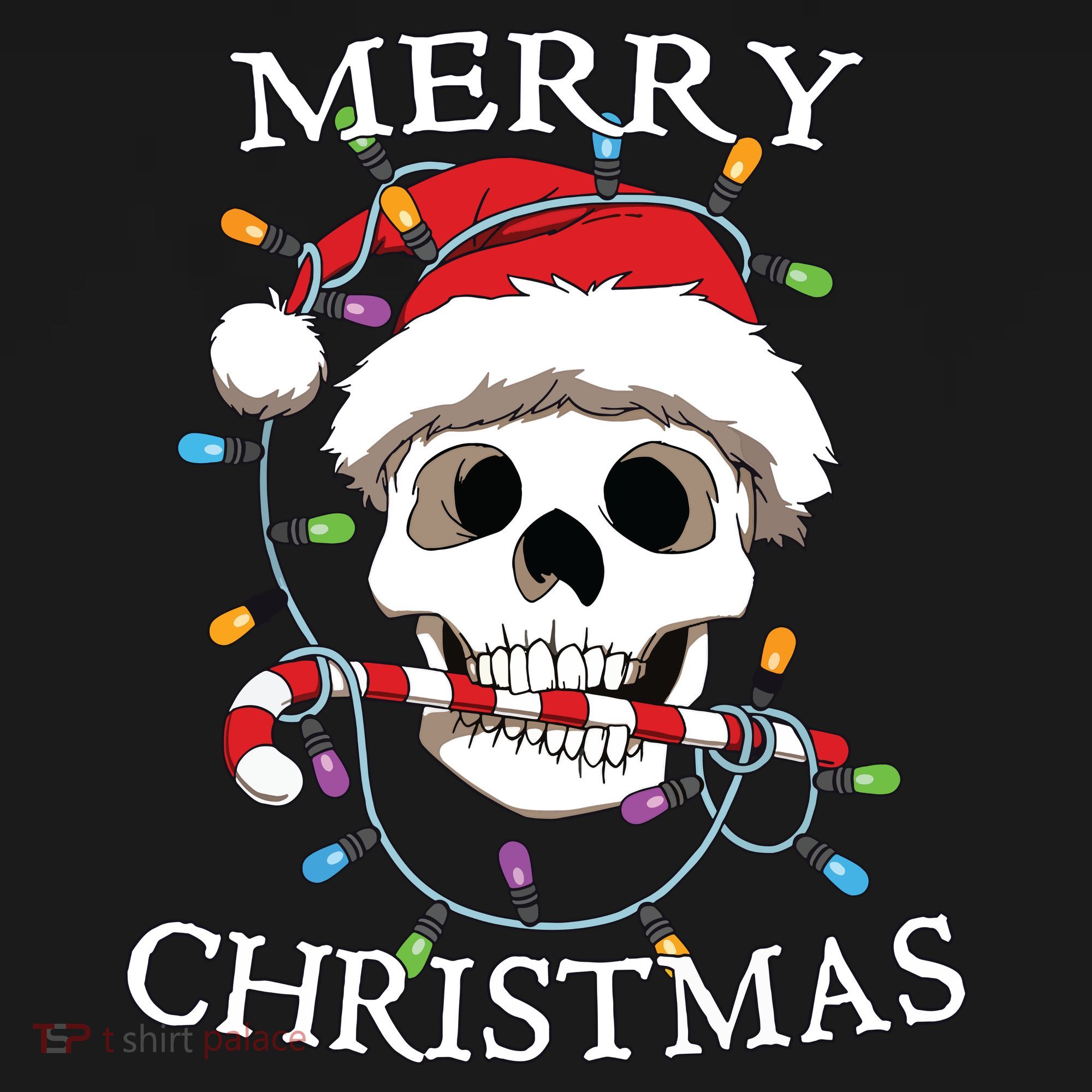 Merry Christmas Skull Skeleton Pajama Set