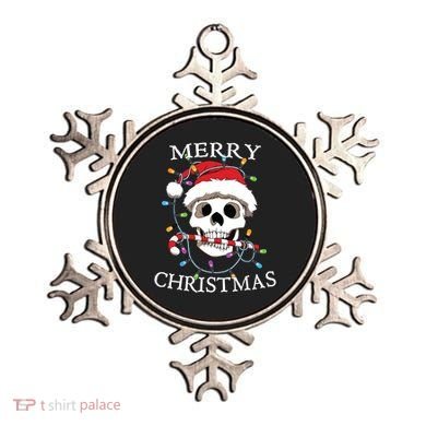 Merry Christmas Skull Skeleton Ornament