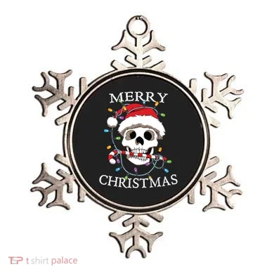 Merry Christmas Skull Skeleton Ornament