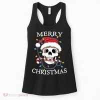 Merry Christmas Skull Skeleton Women's Tank Top thumb 0