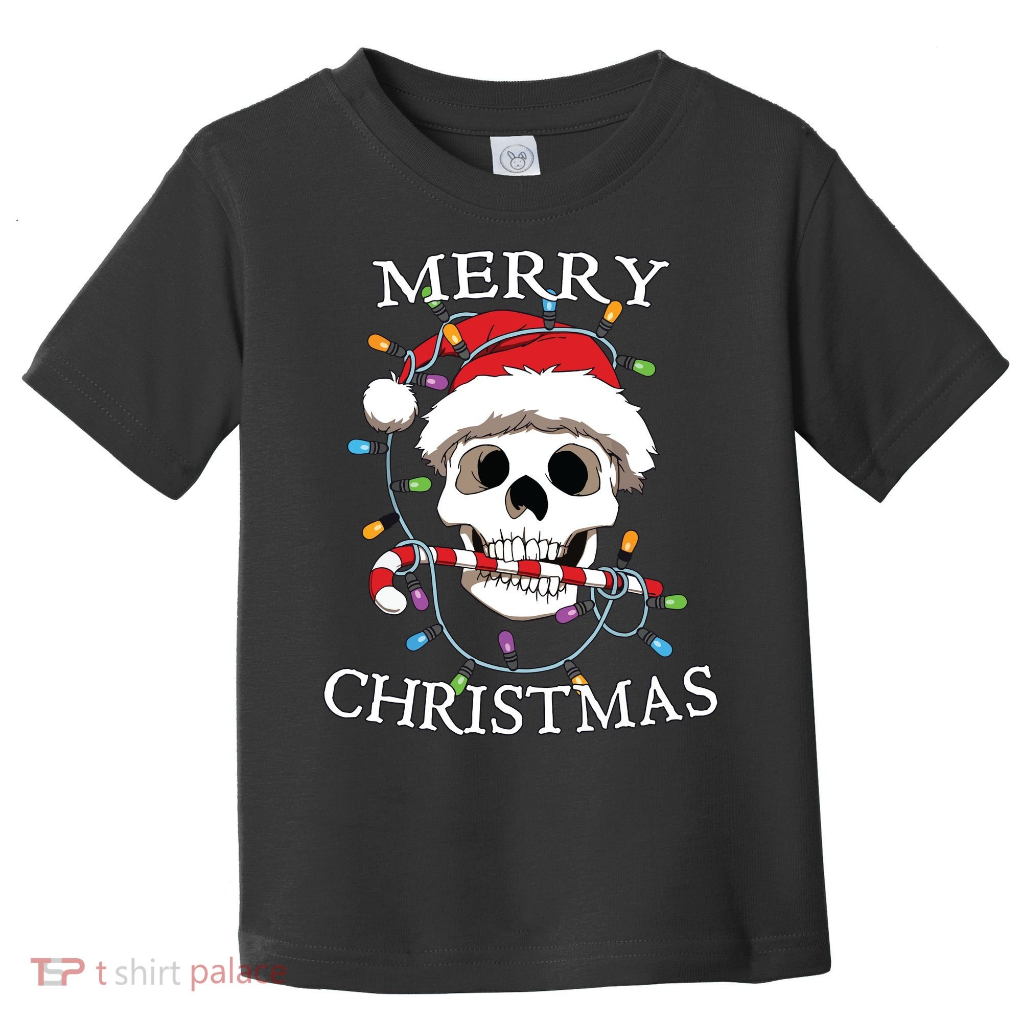 Merry Christmas Skull Skeleton Toddler T-Shirt