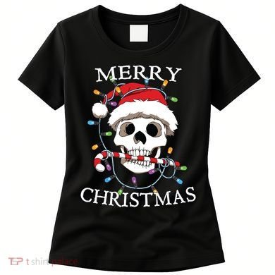 Merry Christmas Skull Skeleton Women's T-Shirt