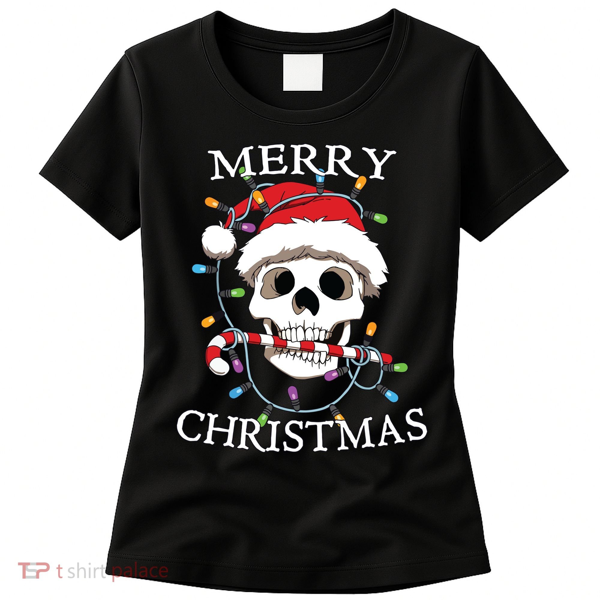 Merry Christmas Skull Skeleton Women's T-Shirt