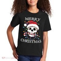 Merry Christmas Skull Skeleton Kids T-Shirt thumb 2