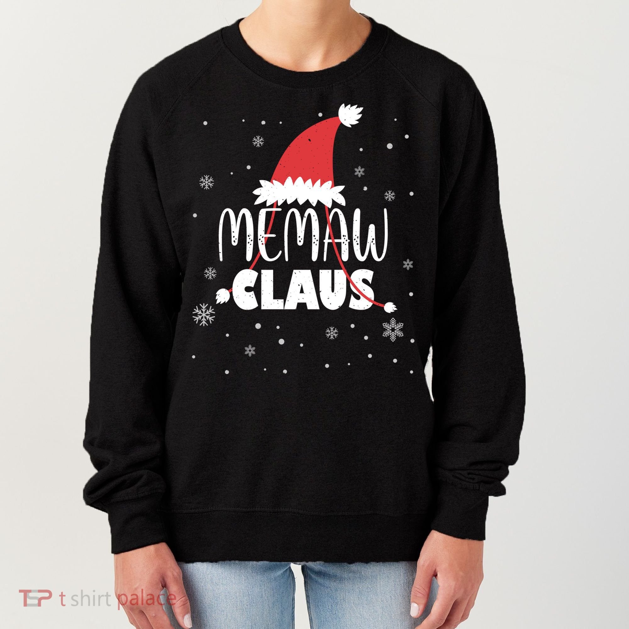 Memaw Claus Santa Hat Grandma Xmas Granny Gift Women's Sweatshirt