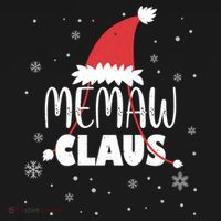 Memaw Claus Santa Hat Grandma Xmas Granny Gift Pajama Set thumb 2