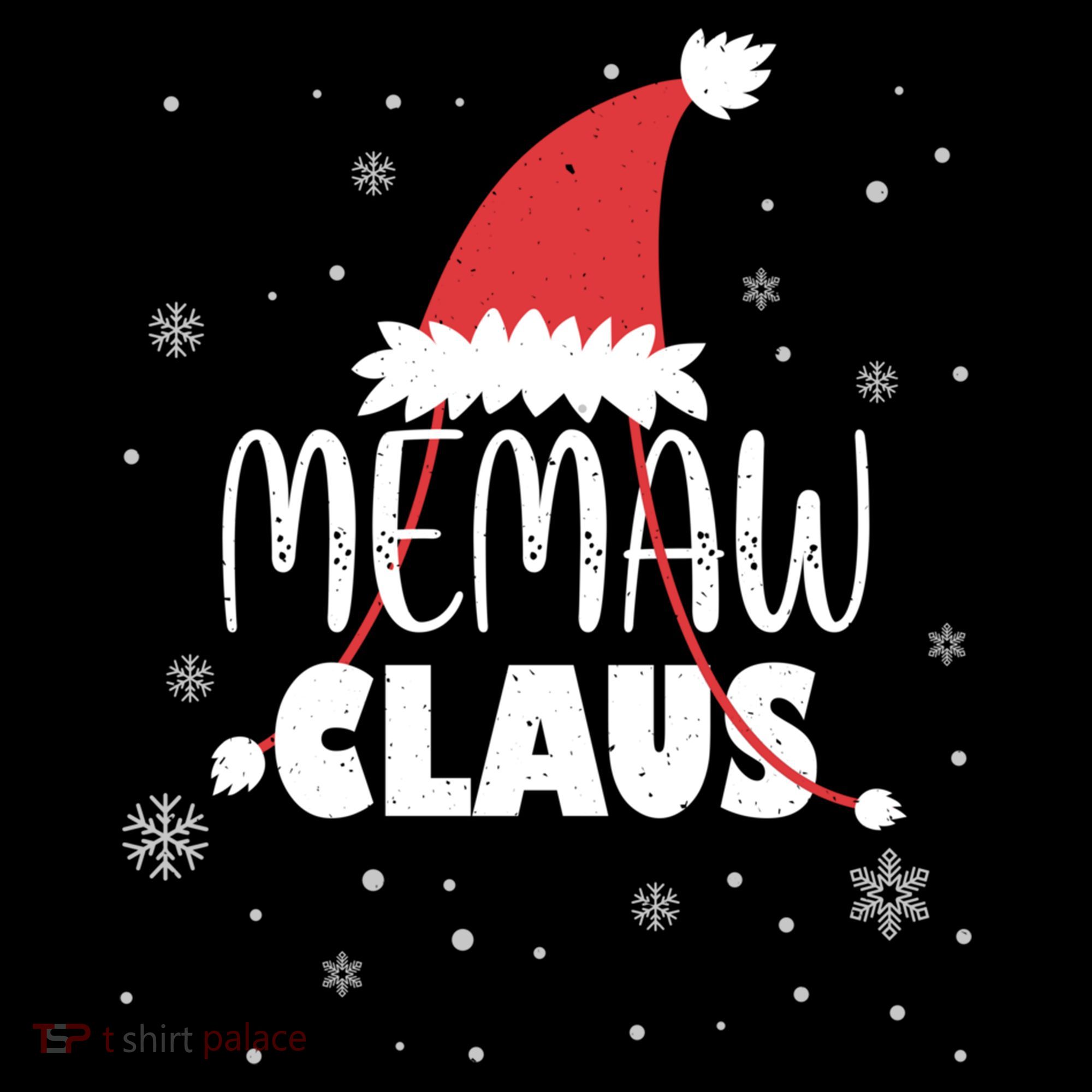 Memaw Claus Santa Hat Grandma Xmas Granny Gift Women's Hoodie