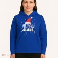 Memaw Claus Santa Hat Grandma Xmas Granny Gift Hoodie thumb 5