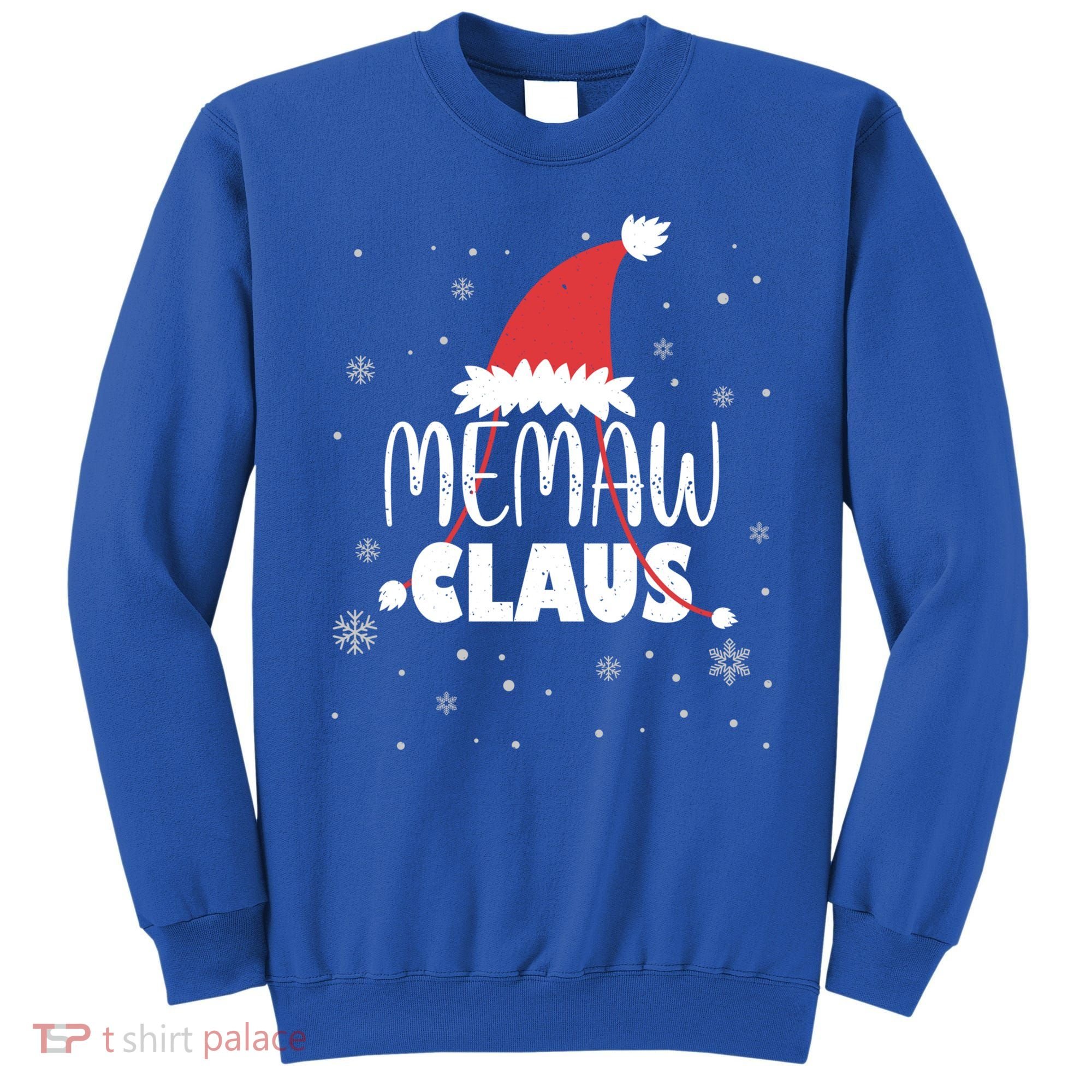Memaw Claus Santa Hat Grandma Xmas Granny Gift Sweatshirt