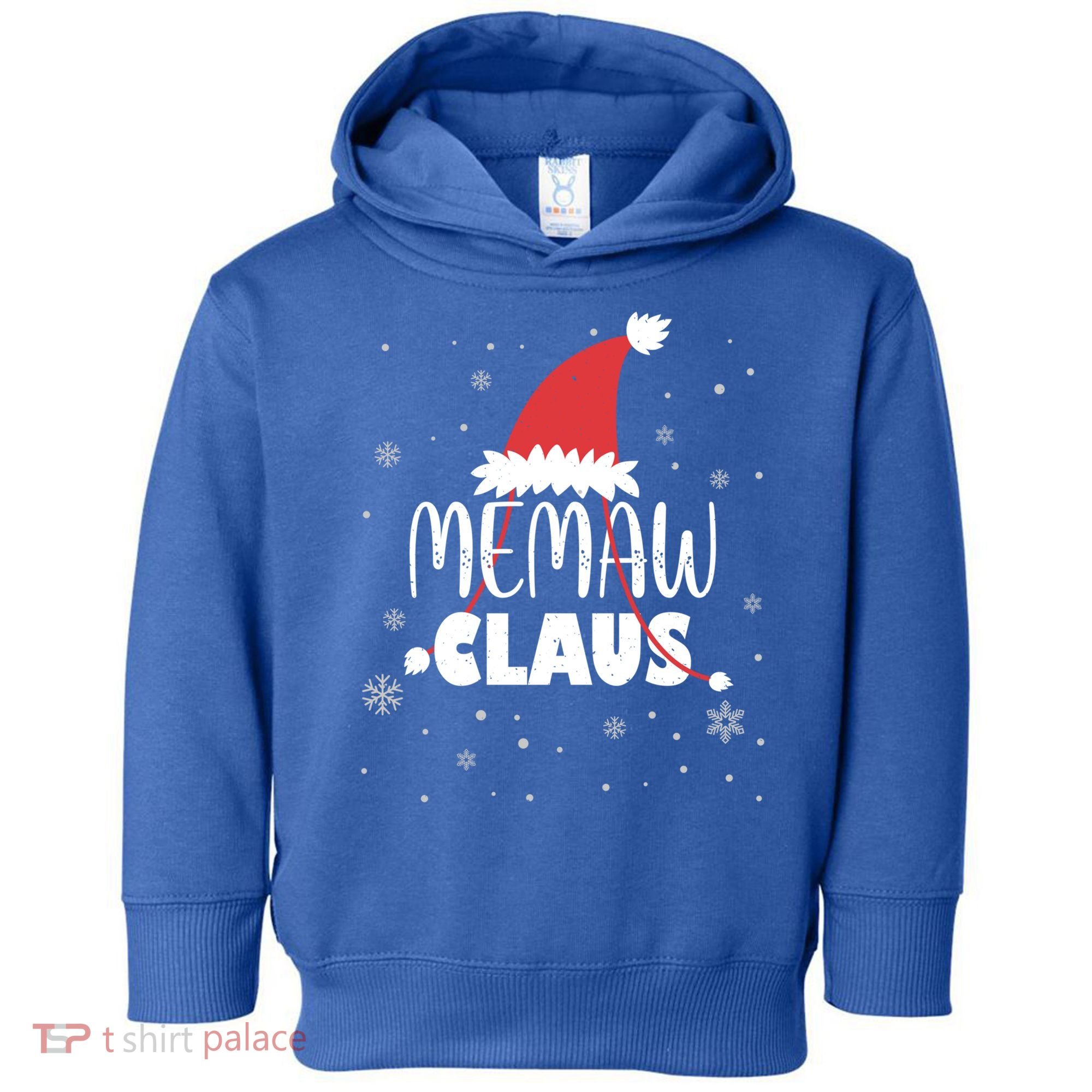 Memaw Claus Santa Hat Grandma Xmas Granny Gift Toddler Hoodie