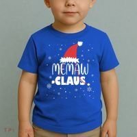 Memaw Claus Santa Hat Grandma Xmas Granny Gift Toddler T-Shirt thumb 2