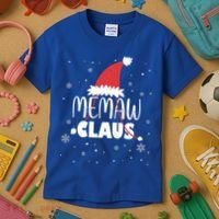 Memaw Claus Santa Hat Grandma Xmas Granny Gift Kids T-Shirt thumb 3