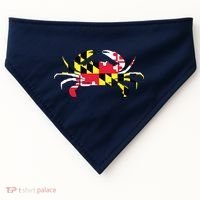 Maryland Crab State Pride Flag USA-Made Doggie Bandana thumb 0