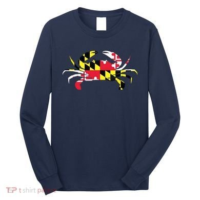 Maryland Crab State Pride Flag Long Sleeve Shirt
