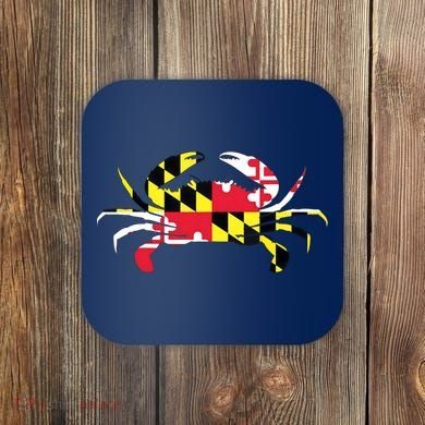 Maryland Crab State Pride Flag Coaster