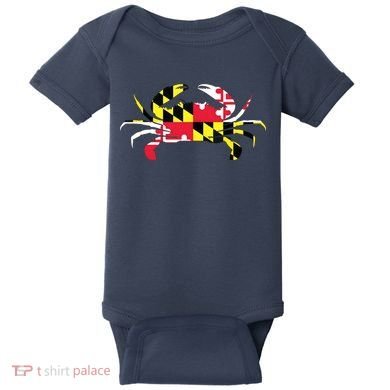 Maryland Crab State Pride Flag Baby Bodysuit