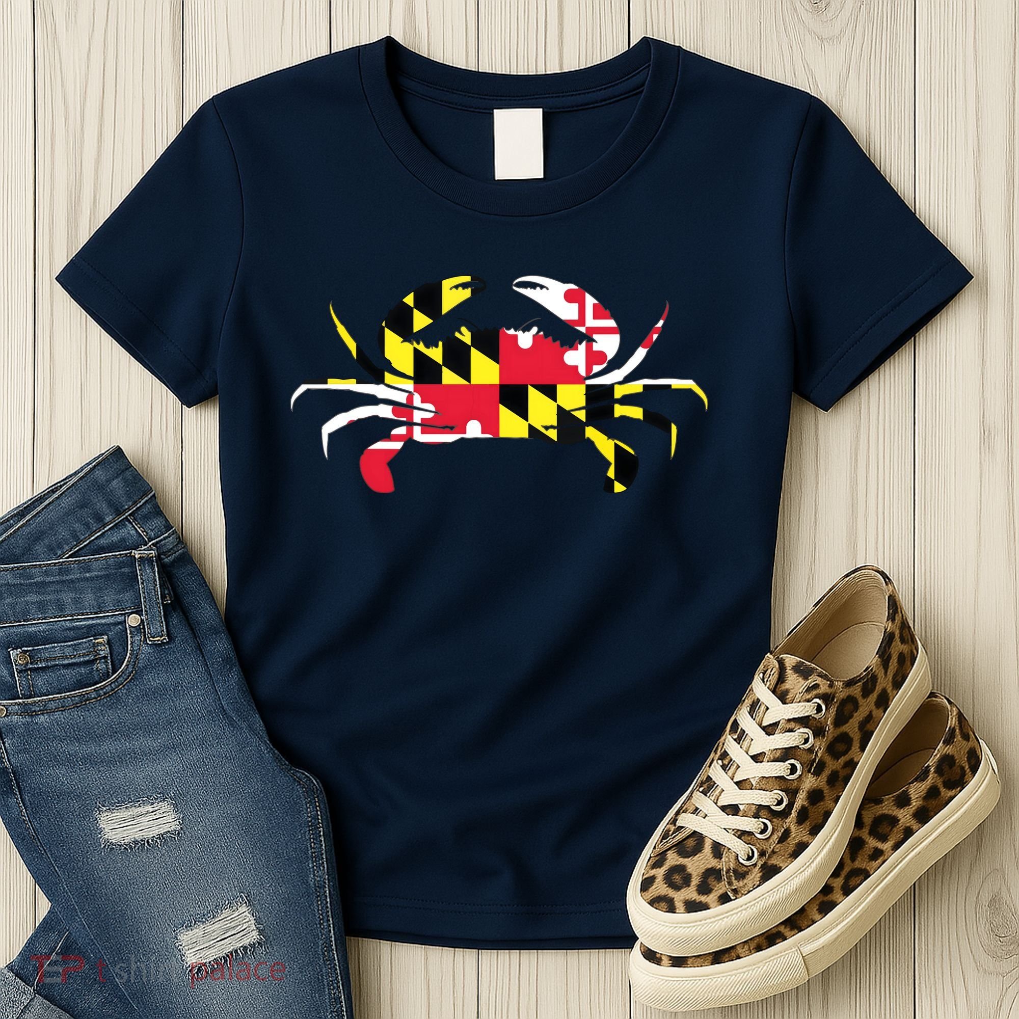 Maryland Crab State Pride Flag Women's T-Shirt
