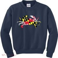 Maryland Crab State Pride Flag Kids Sweatshirt thumb 0