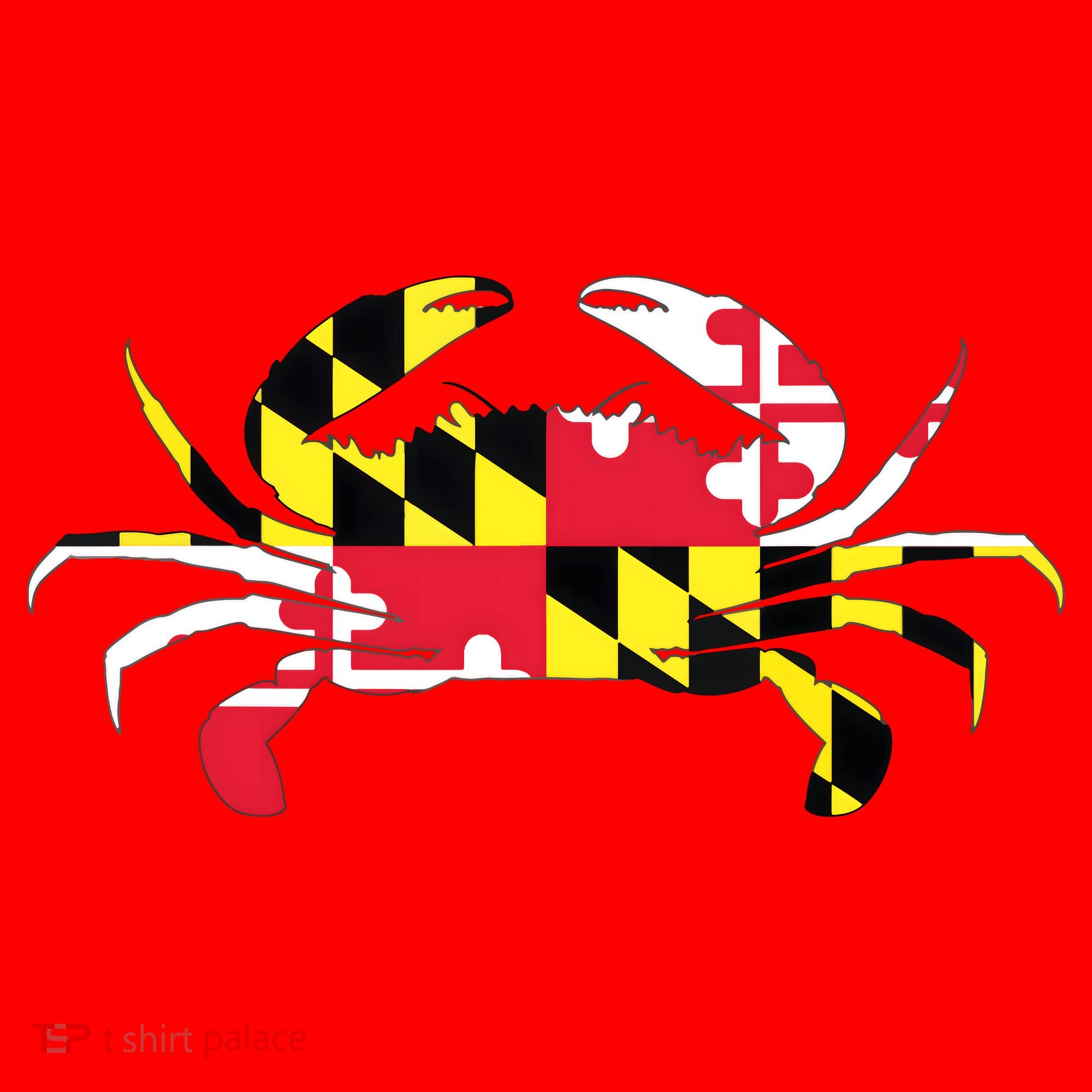 Maryland Crab State Pride Flag Santa Hat