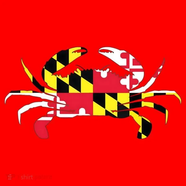Maryland Crab State Pride Flag Santa Hat