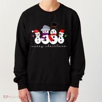 Merry Christmas Snowman Family And Friends Women's Sweatshirt thumb 0