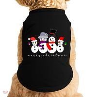 Merry Christmas Snowman Family And Friends Doggie Tank thumb 0