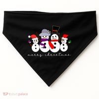 Merry Christmas Snowman Family And Friends USA-Made Doggie Bandana thumb 0