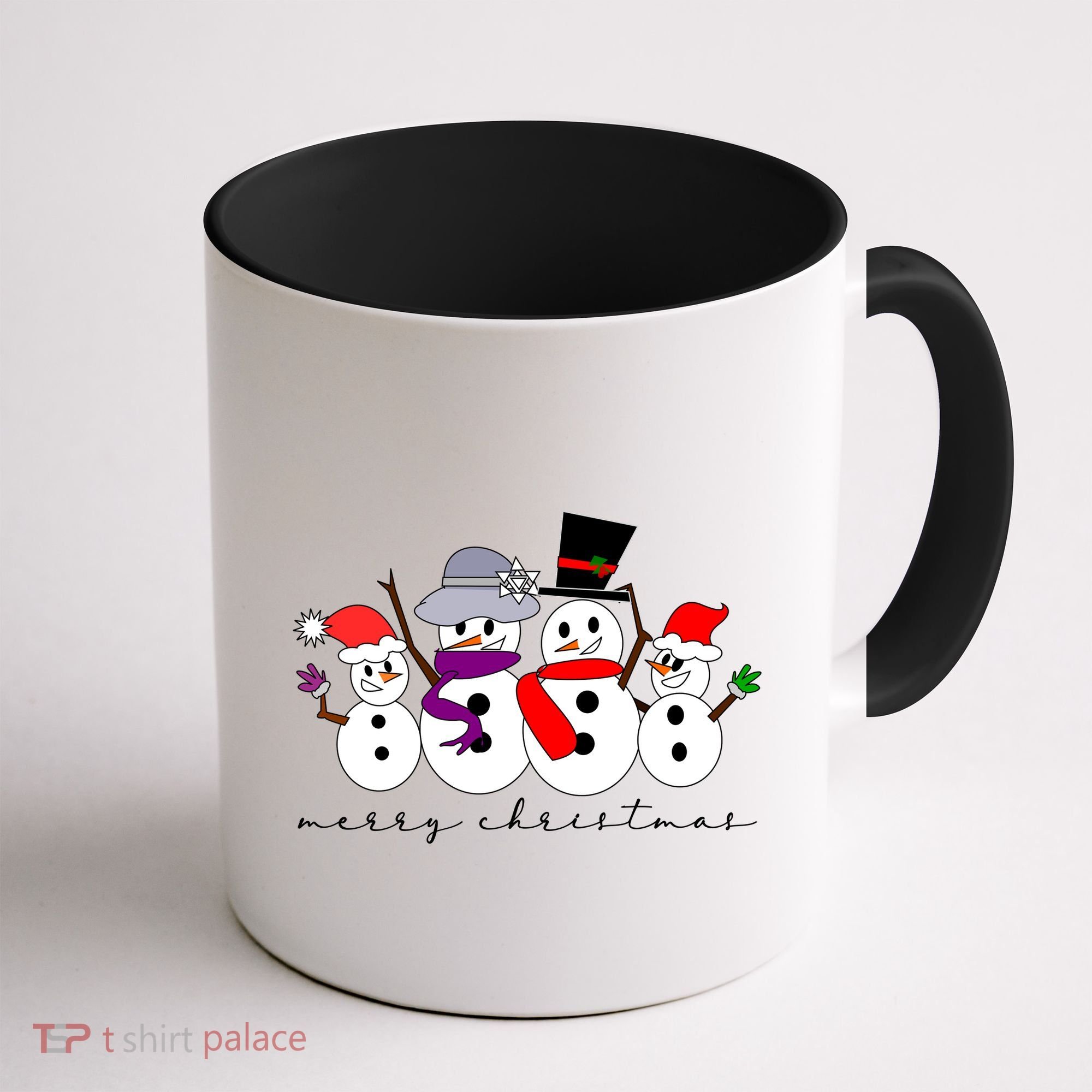 Merry Christmas Snowman Family And Friends Coffee Mug