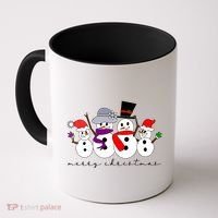 Merry Christmas Snowman Family And Friends Coffee Mug thumb 0