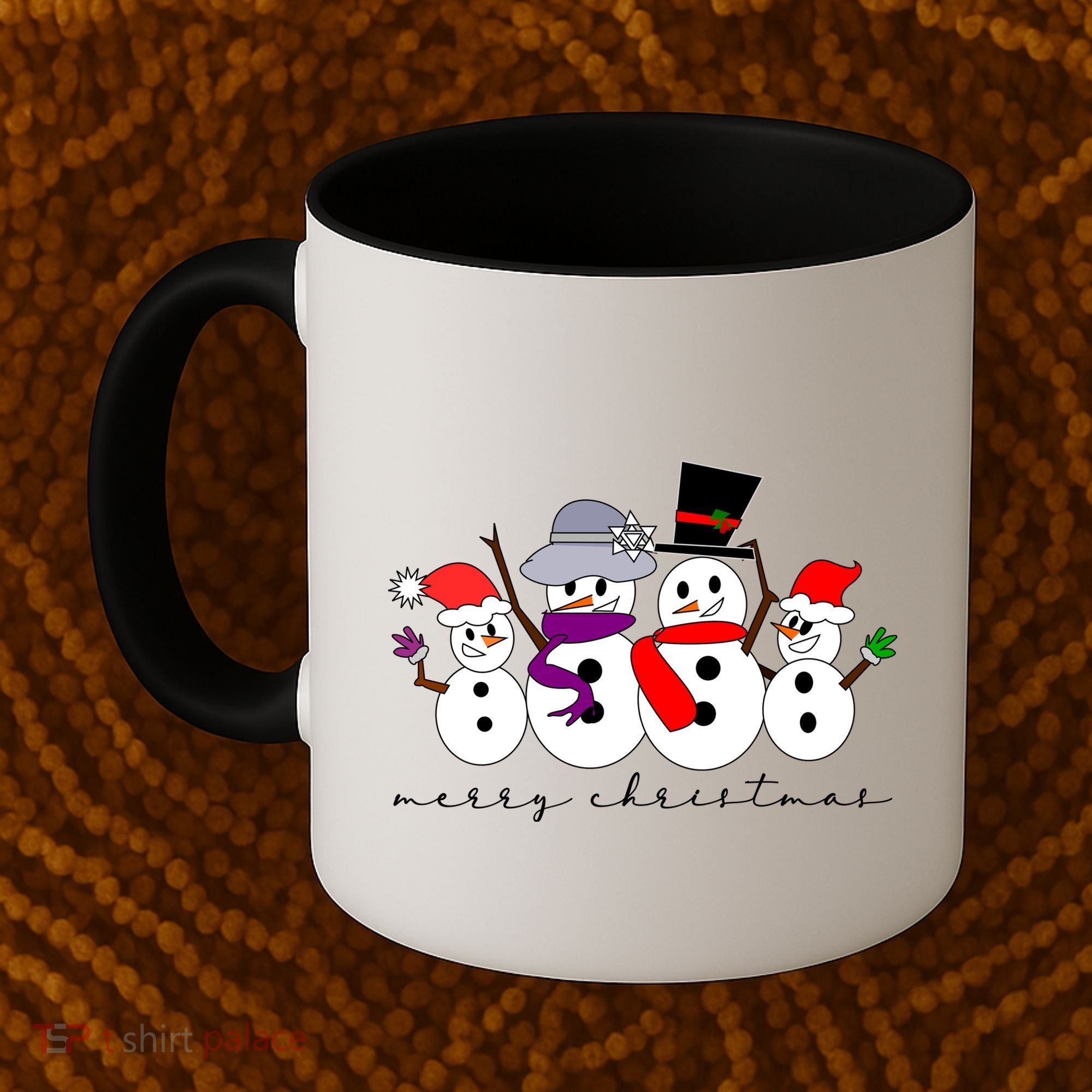Merry Christmas Snowman Family And Friends Coffee Mug