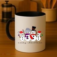 Merry Christmas Snowman Family And Friends Coffee Mug thumb 4