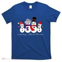 Merry Christmas Snowman Family And Friends T-Shirt thumb 0